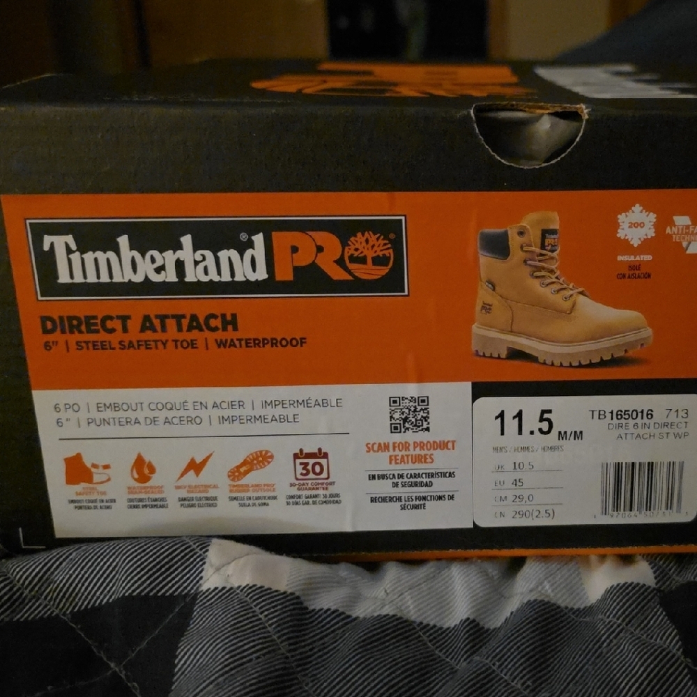 Timberland PRO Tan and Orange Direct Attach Work Boot